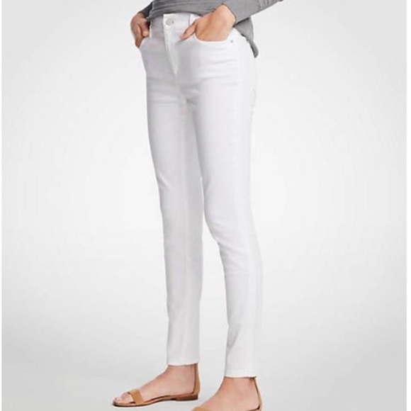 Ann Taylor White Modern Skinny Jeans - Picture 2 of 9